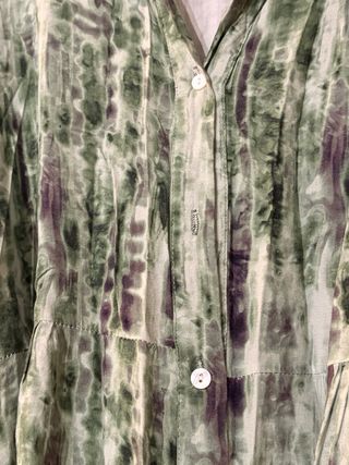 Vestido camisero largo estampado