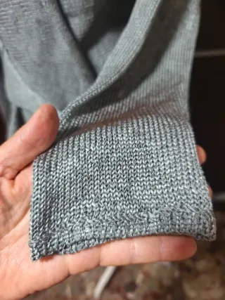 Chaqueta cruzada plateada con cinturón