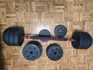 Kit Pesas Mancuernas Barra