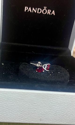 Pendientes Corazón Rojo Plata