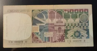 Banconota 50.000 Lire Banca d'Italia
