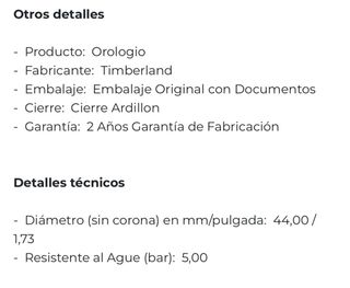 Reloj Timberland TDWGB2230604 Azul/Marrón