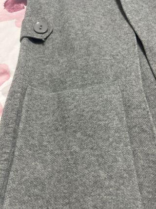 Chaleco largo gris talla única