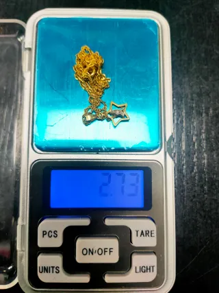 Collar oro 18k con colgante estrella