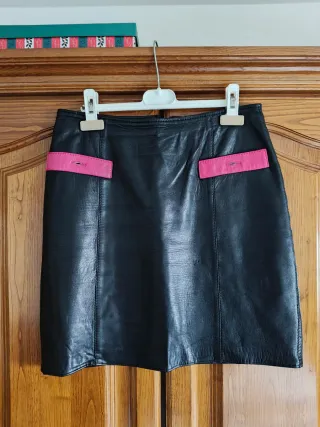 Falda de cuero vintage