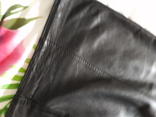 Falda de cuero vintage