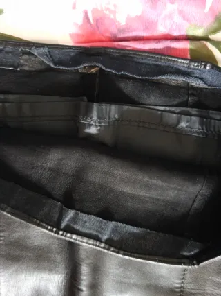 Falda de cuero vintage