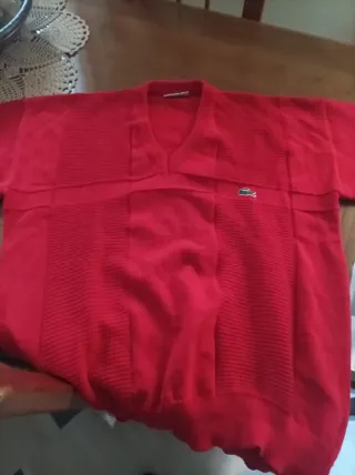 Maglione Lacoste Rosso V-Neck