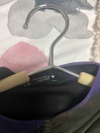 Vestido Zara Malla Fruncido Estampado