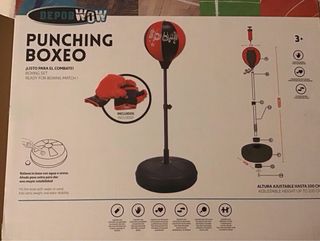 Set Boxeo Infantil Guantes y Saco. Con caja.