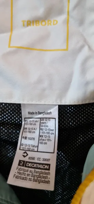 Chubasquero infantil Tribord T.151-160cm