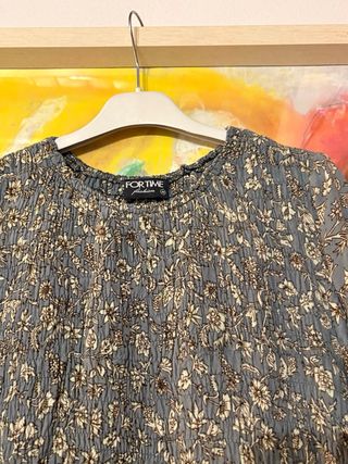 Vestido largo estampado flores