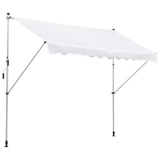 Toldo retráctil blanco