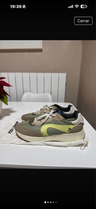Zapatillas Bimba y Lola mujer verde y amarillo