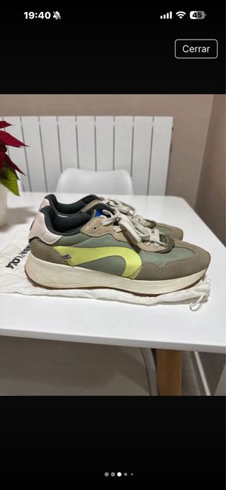 Zapatillas Bimba y Lola mujer verde y amarillo