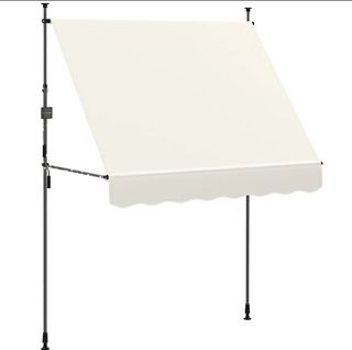 Toldo retráctil crema