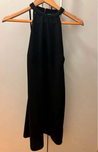Vestido negro fiesta halter