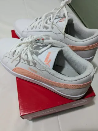 Zapatillas Puma Mujer Blancas y Rosas