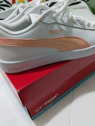 Zapatillas Puma Mujer Blancas y Rosas