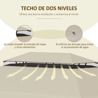 Techo cenador 4x3 beige