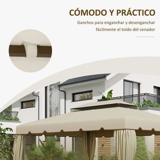 Techo cenador 4x3 beige