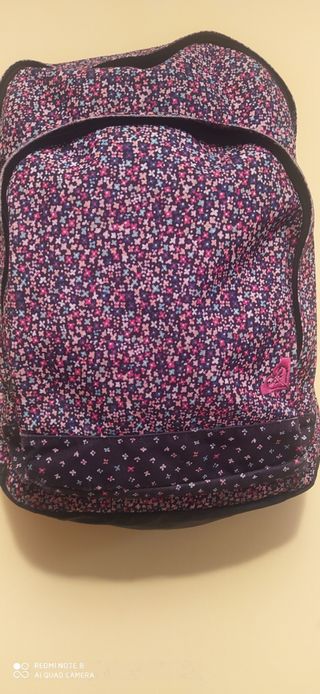 Mochila Roxy floral rosa y morada