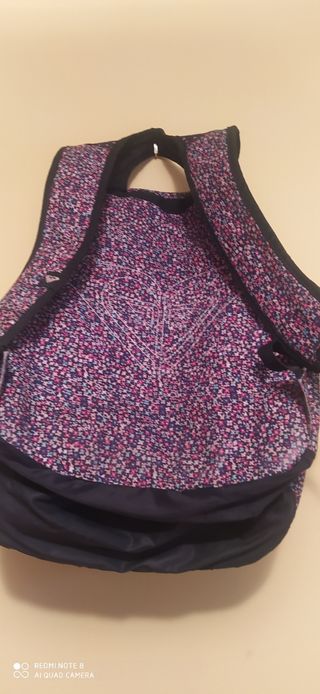 Mochila Roxy floral rosa y morada