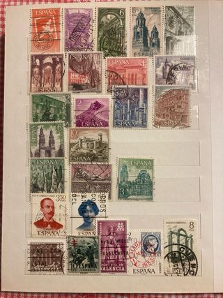 Francobolli Spagna - Lotto misto con raccoglitore