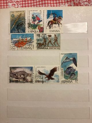 Francobolli Spagna - Lotto misto con raccoglitore