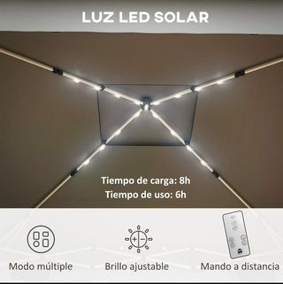 Carpa 3x3 plegable con luces led