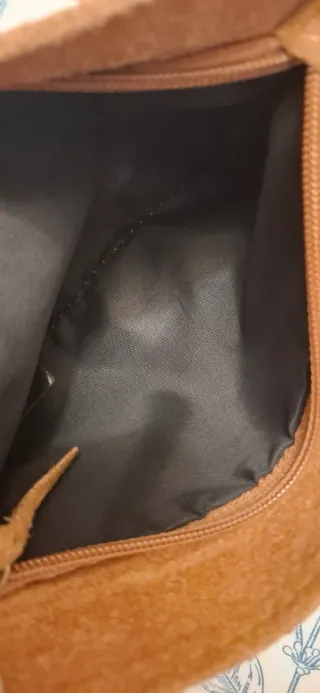 Bolso de piel/serraje con flecos