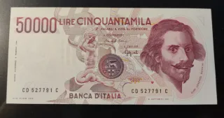 Banconota 50.000 Lire Italia Gian Lorenzo Bernini
