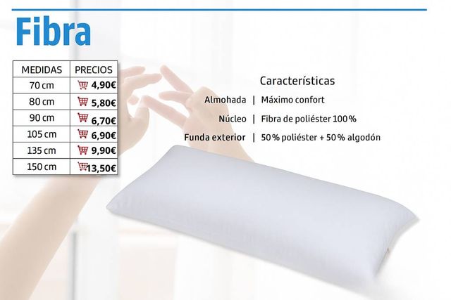 ALMOHADA FIBRA (70 a 150CM)