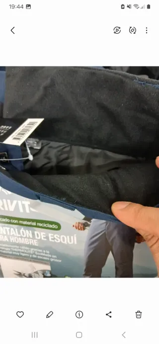 Pantalón de esquí Crivit Hombre Talla S