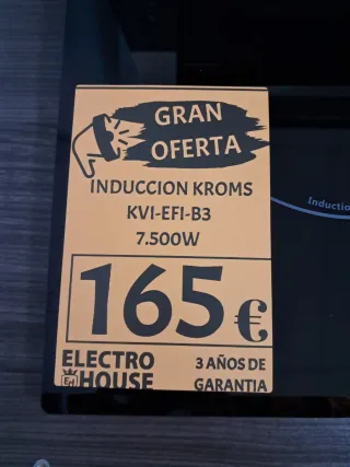 Placa Inducción Kroms KVI-EFI-B3 7500W