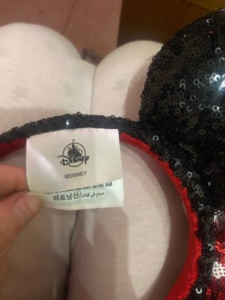 Orejas Minnie Mouse Disney Lentejuelas Rojas