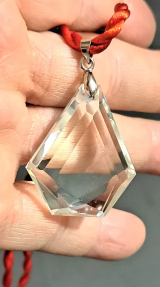 Pendente cristallo 24 facce trasparenza e purezza