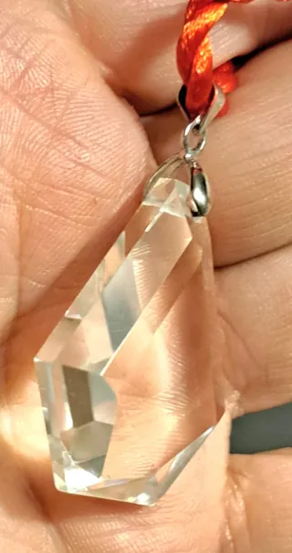 Pendente cristallo 24 facce trasparenza e purezza