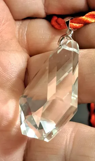 Pendente cristallo 24 facce trasparenza e purezza