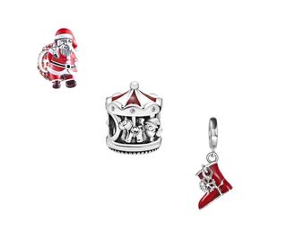 Pack 3 charms Navidad Plata Ley S925