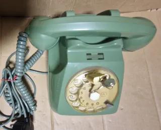 Telefono SIP a disco vintage verde salvia