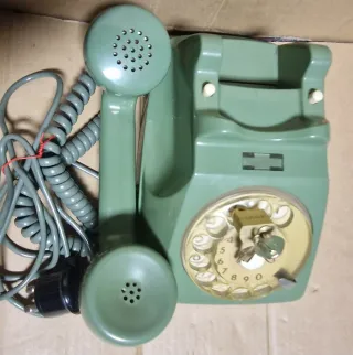 Telefono SIP a disco vintage verde salvia