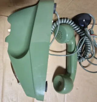 Telefono SIP a disco vintage verde salvia