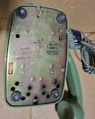 Telefono SIP a disco vintage verde salvia