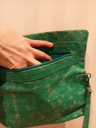 Bolso de mano verde