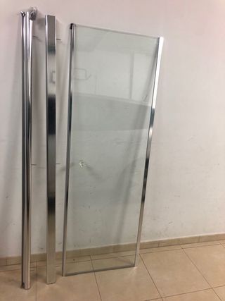 Mampara Ducha Cristal y Metal 185x72