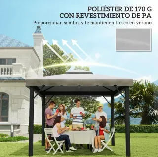 Techo para carpa 3x3 gris