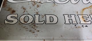 Vecchia targa Coca Cola in lamiera