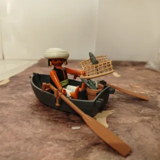 Playmobil Pescador en su bote pescando