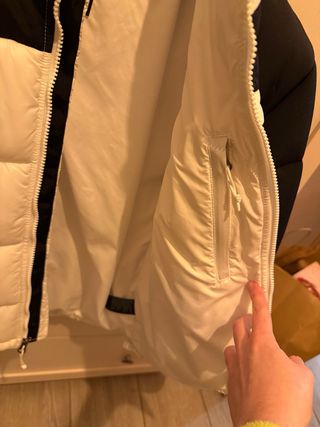 Piumino The North Face bianco e nero